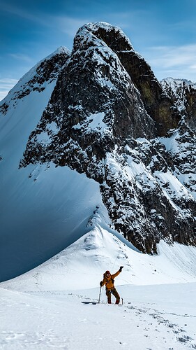 Me enjoying the climb with Matier behind.