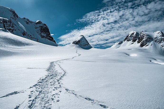 Back across the glacier