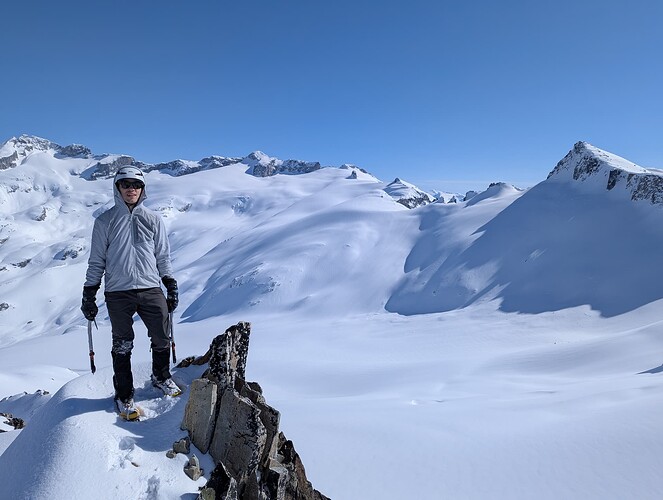 Trev on the left summit. I think this one is taller.