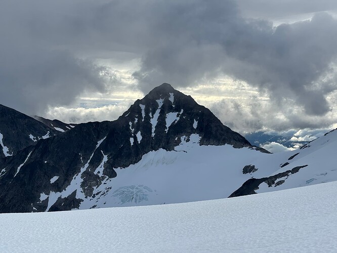 Our only glimpse of Foresight Mountain