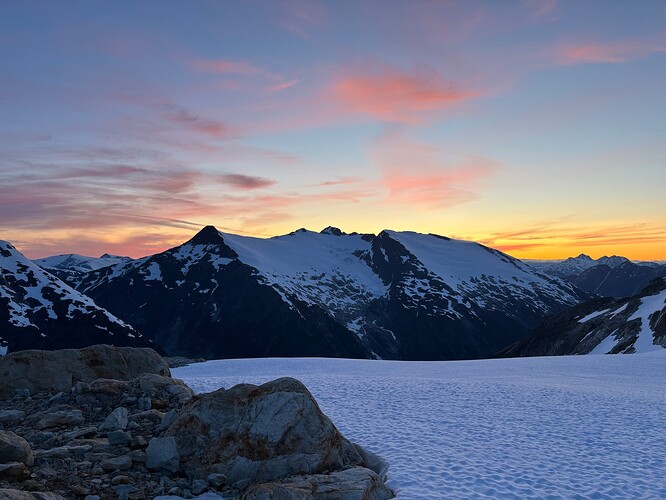 Our first summit of the trip and Chatsquot off on the right