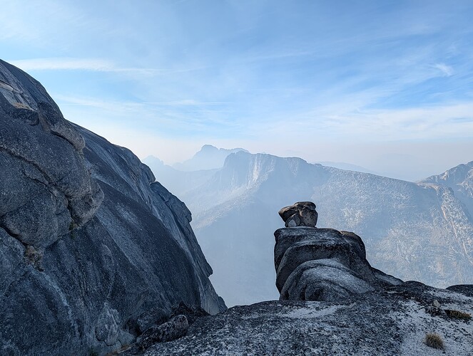 Cool rock and terrain up on the traverse