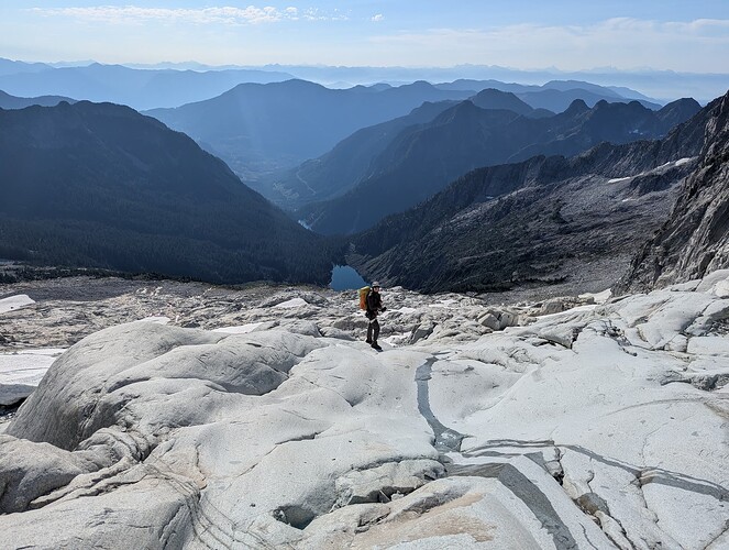 The basin above Brotherhood lake. Amazing compact rock.