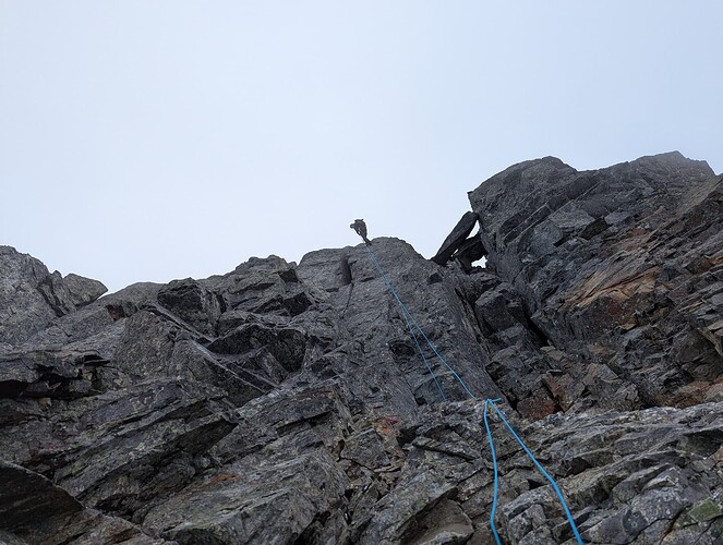One 30m rappel off the summit