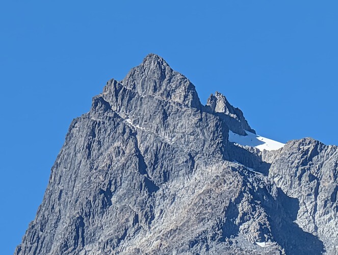 Summit block. You can see the bench we gained and then our ridge on the left.