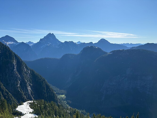 Higgins (R) and the valley below