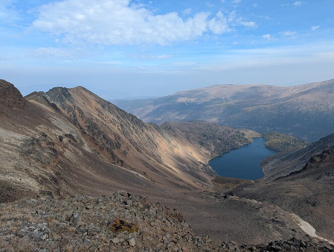 Lakes from up on the Rim Trail