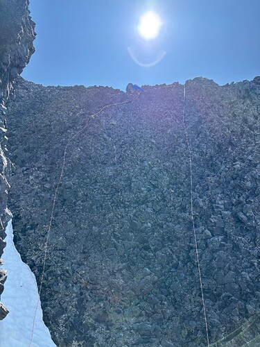 Climbing back onto the false summit