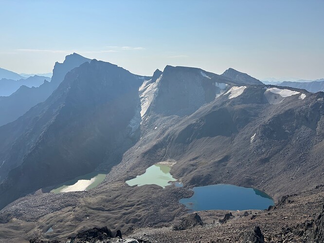 Nice lakes below Stamp Peak