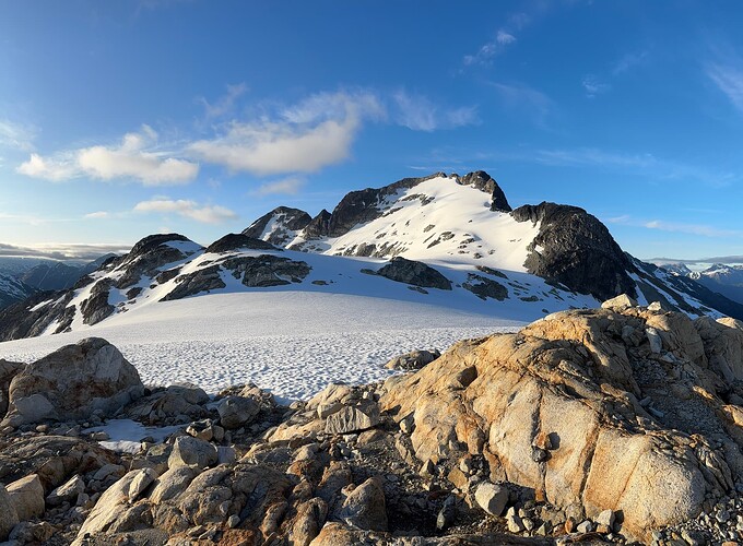 Peak 7400 from our camp spot