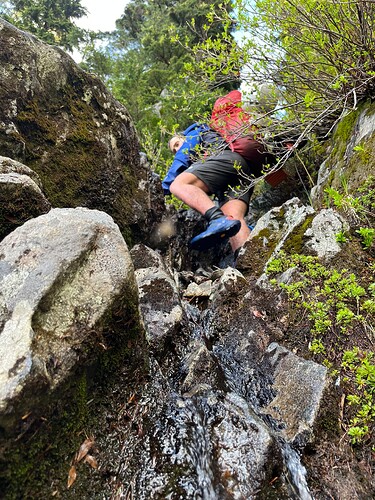 This is the only picture taken after the previous one and before camp. It's at the bottom of the rocky waterfall
