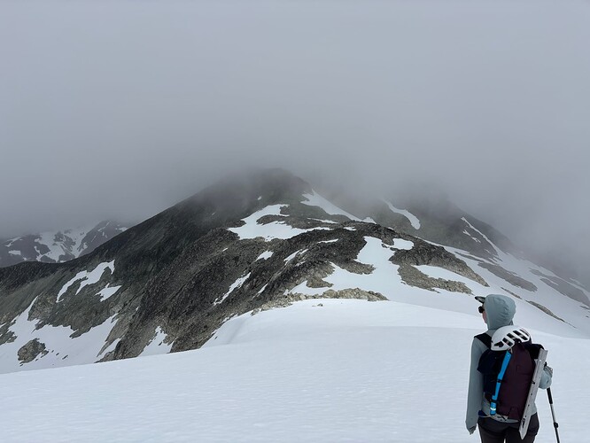 Heading up to our second summit the 2020m peak south of our first peak