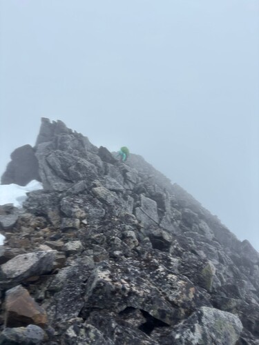 One of the few shots on the summit