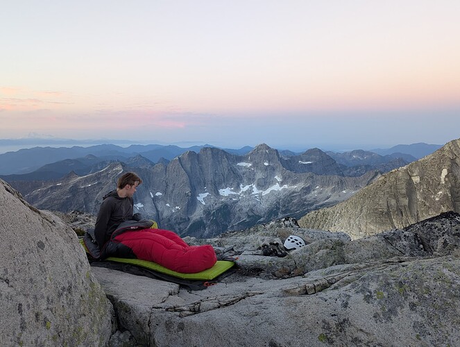 Waking up from our bivvy.
