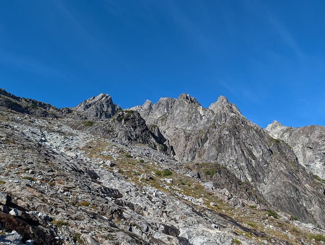 Upper route terrain. Easy travel.