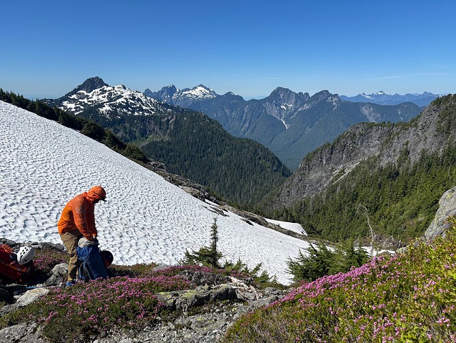 Ridge above finger, Mt Martyn on left