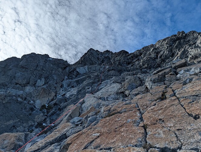 Second rappel. This is what we ascended.