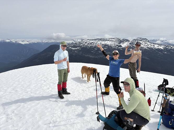 Chilling on the summit