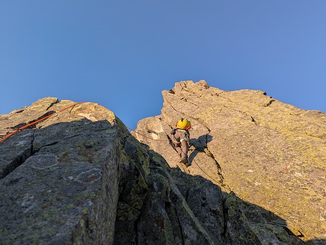 Fun easy climbing on the East Ridge of Clarke.