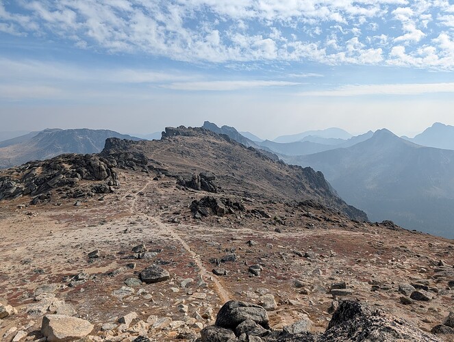 Looking back from Stone City summit.