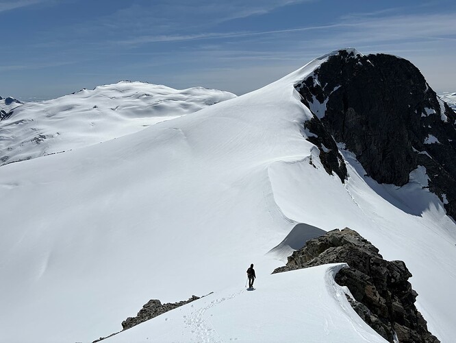 Descending towards the other Peak 7200 which I believe Mark and Mike did not climb. I final objective off in the distance