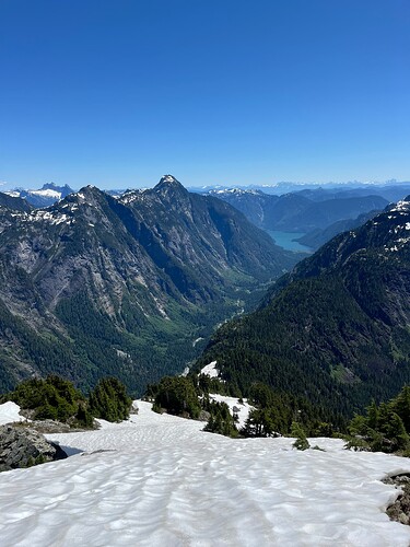 Snow on the way down!